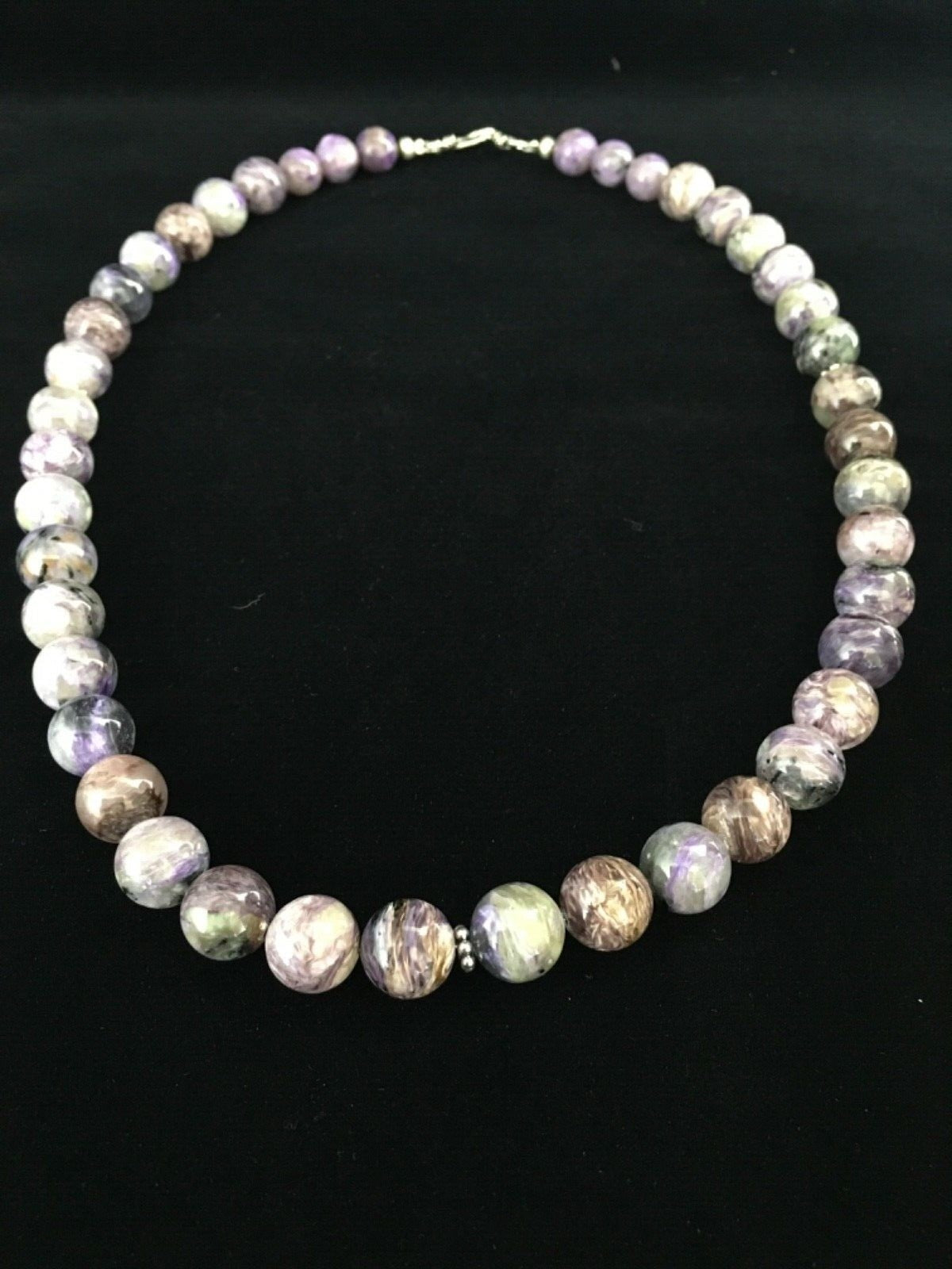 Purple Charoite Navajo Sterling Silver Necklace 20" 1777