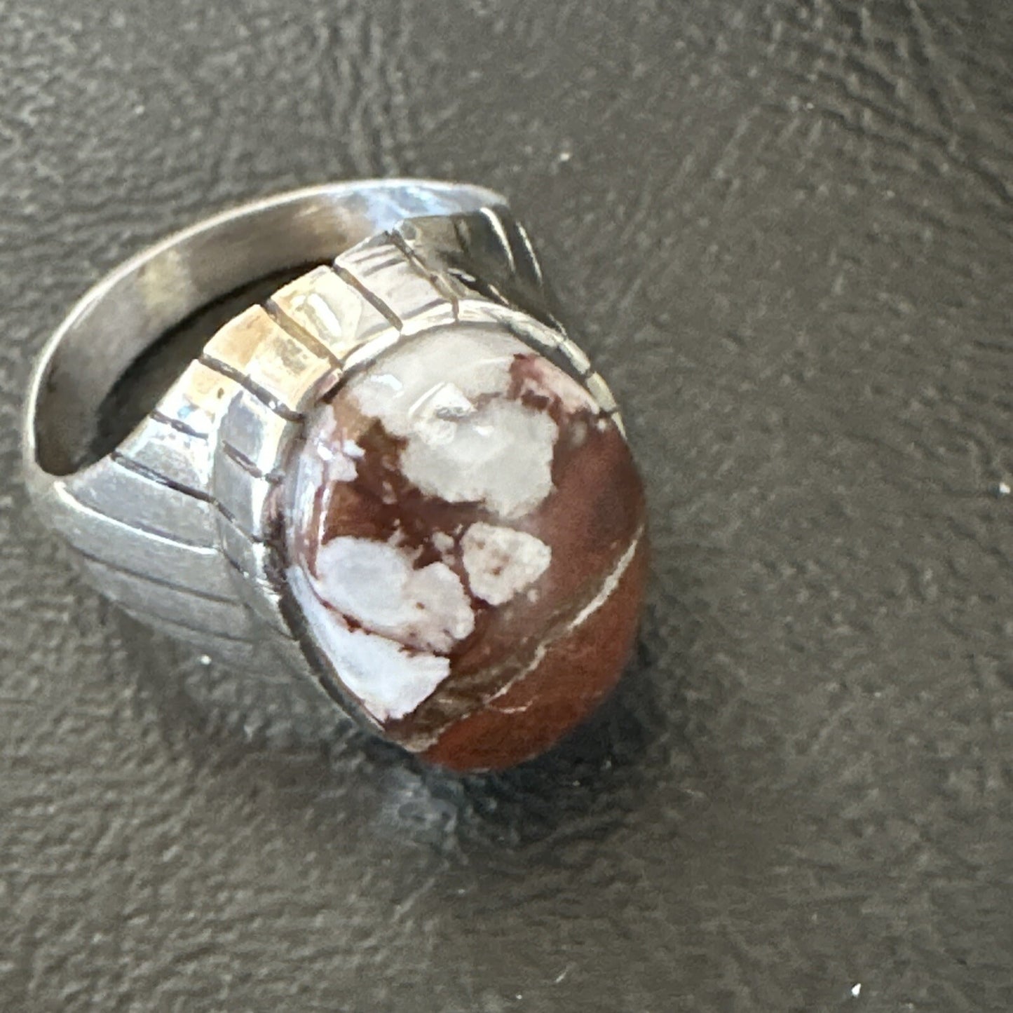 Mens Wild Horse Turquoise Southwestern Sterling Silver Ring Size 10.5 17794