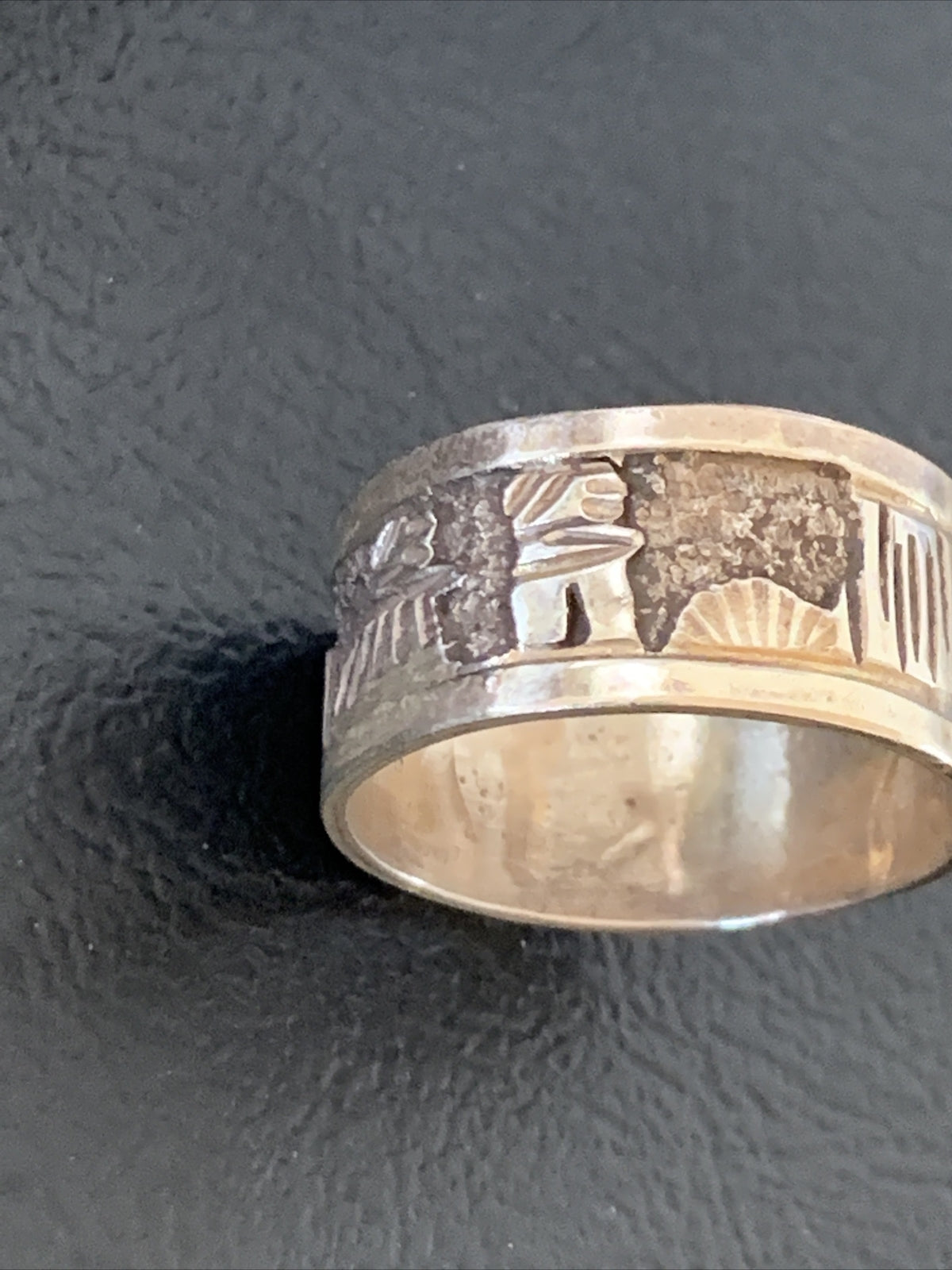 Native American Navajo Sterling Silver Pueblo Ring Size 10 11977N