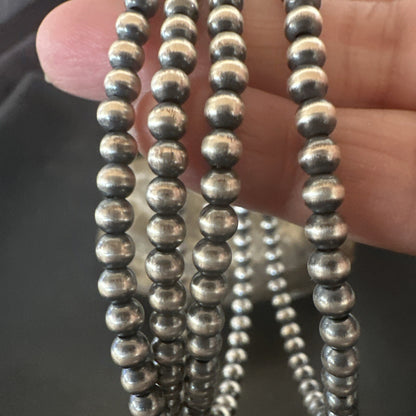 Southwestern Sterling Silver Beads 8" 4 Strand Bead Bracelet 18577