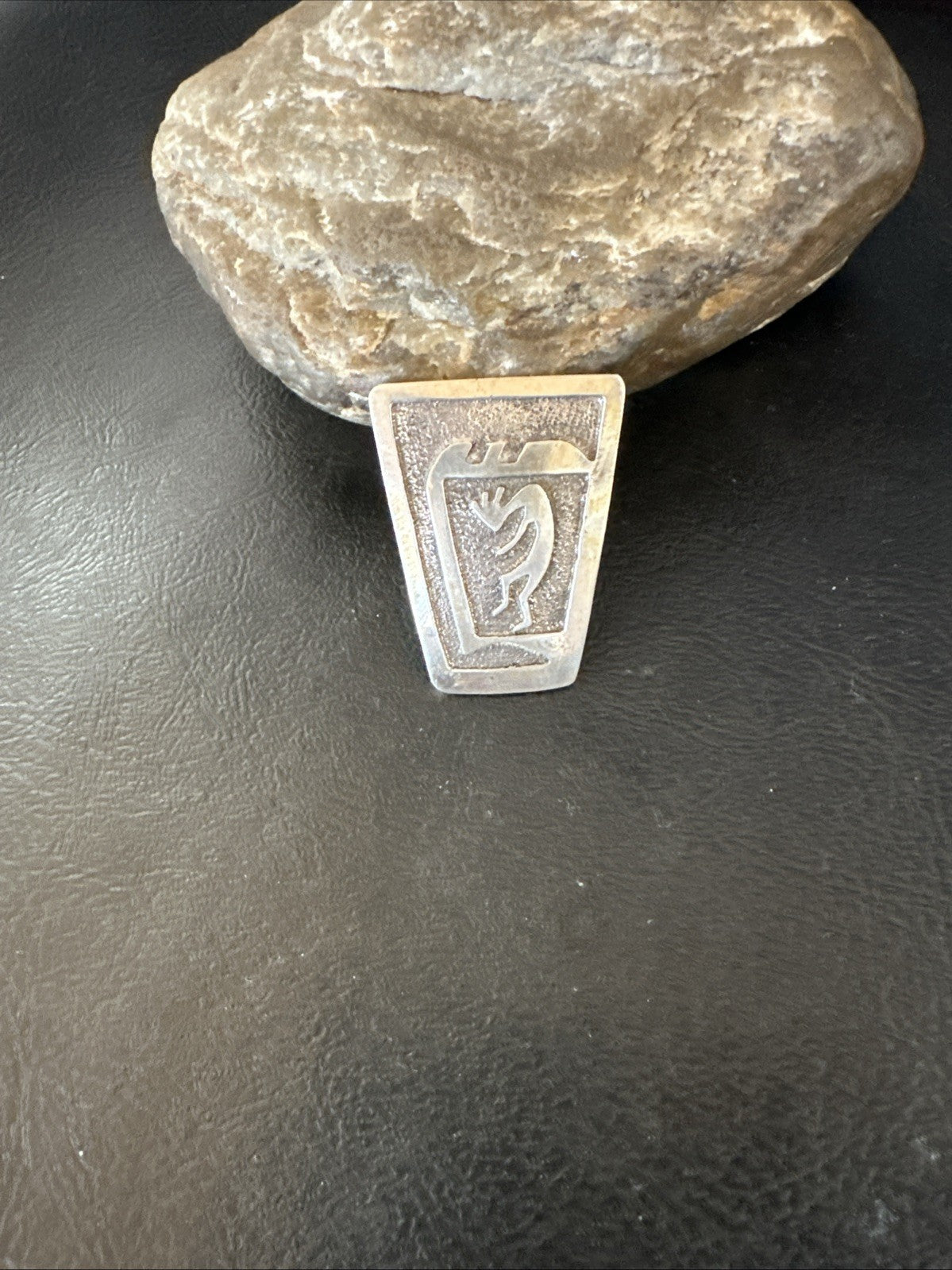 Old Pawn Kokopelli Native American Navajo Sterling Silver Pin 1.5" 19163