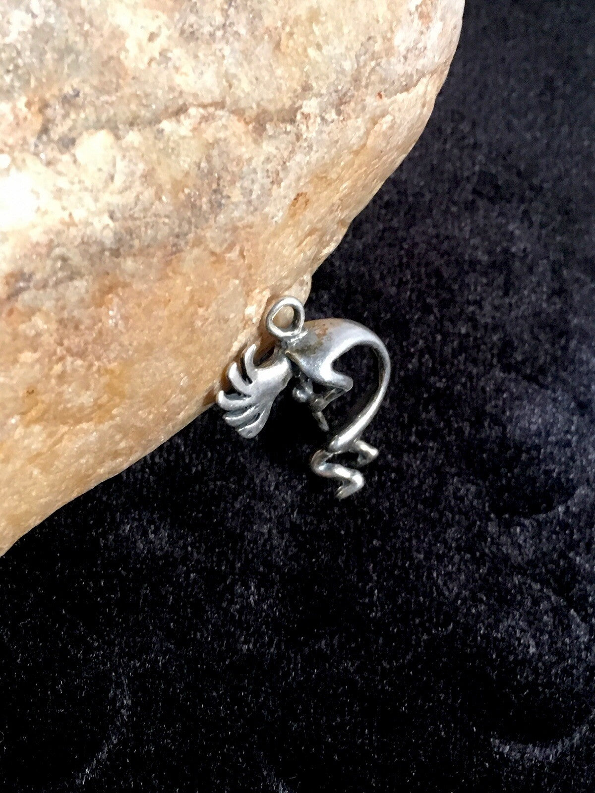 Native American Indian Kokopelli Navajo Sterling Silver Pendant 17692