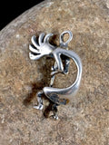 Kokopelli Navajo Pendant | Sterling Silver | Authentic Native American Handmade | 17692