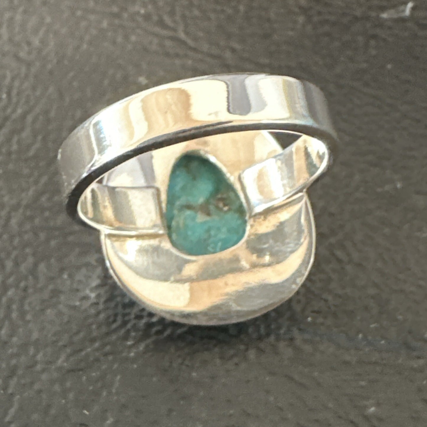 Southwestern Sterling Silver Blue Kingman Turquoise Ring Size 7 18505