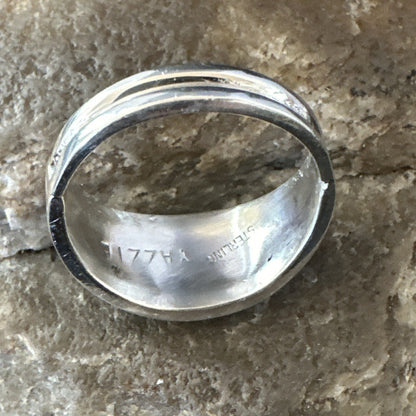 Native Womens  Purple Stone Navajo Sterling Silver Ring Set Sz 10 17778
