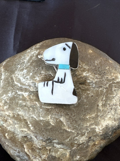 Snoopy Dog Zuni Sterling Silver Disney Pin Pendant Peanuts 17951