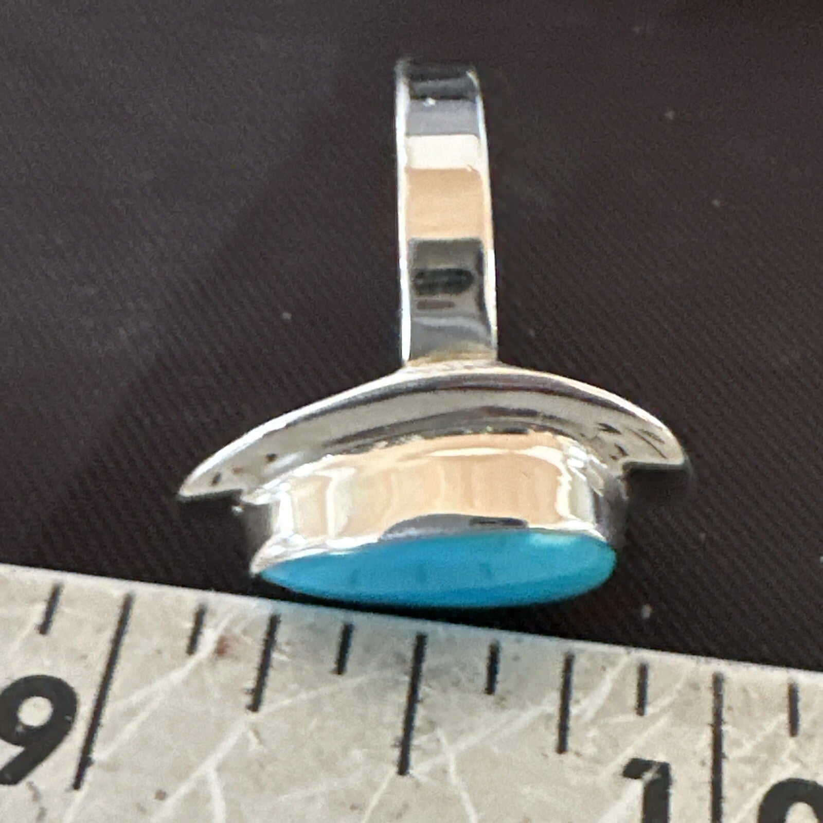 Southwestern Sterling Silver Blue Kingman Turquoise Ring Size 7 18508
