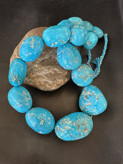 Collectors Authentic Blue Sleeping Beauty Graduated Turquoise Strand 20” 18446