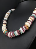 Purple Spiny Oyster Turquoise Navajo Necklace 20" | Sterling Silver | Authentic Native American Handmade | 02519
