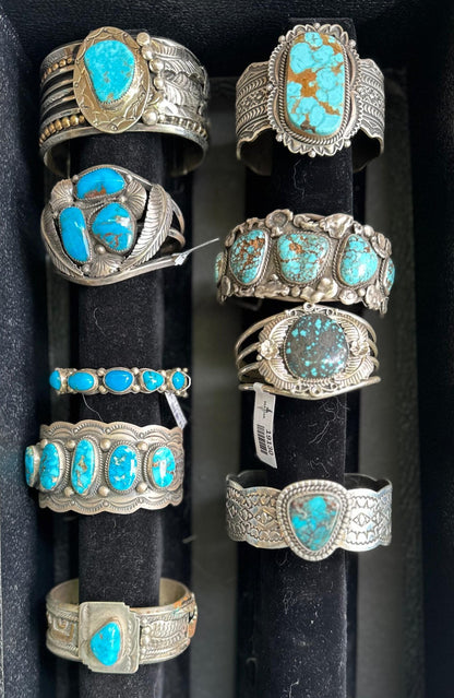 Native American Navajo Zuni Squash Blossom Cuffs Necklaces Rings
