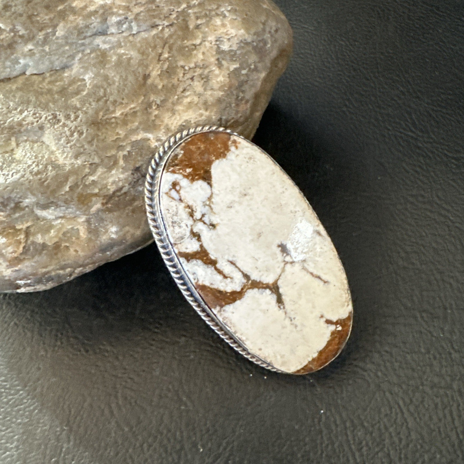 Native American Wild Horse Turquoise Navajo Sterling Silver Ring Size 9.5 19775