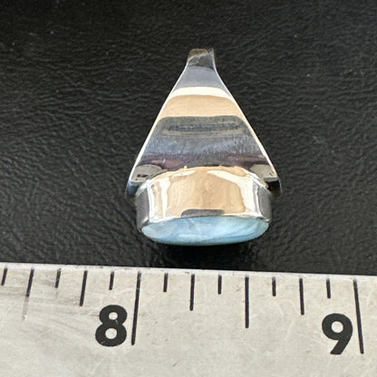 Womens Blue Larimar Navajo Sterling Silver Ring Size 8 17671
