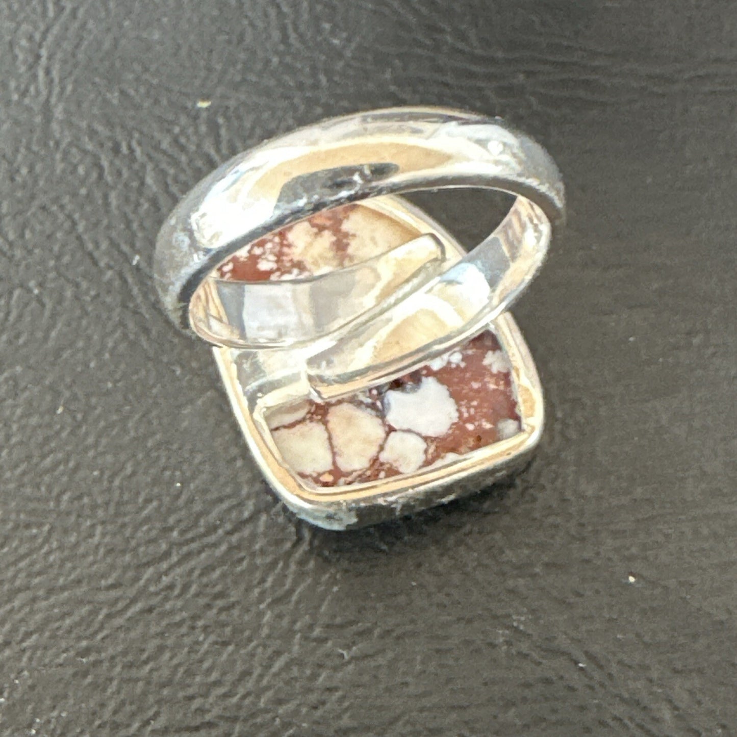 Mens Womens Wild Horse Turquoise Navajo Sterling Silver Ring Sz 8 17342