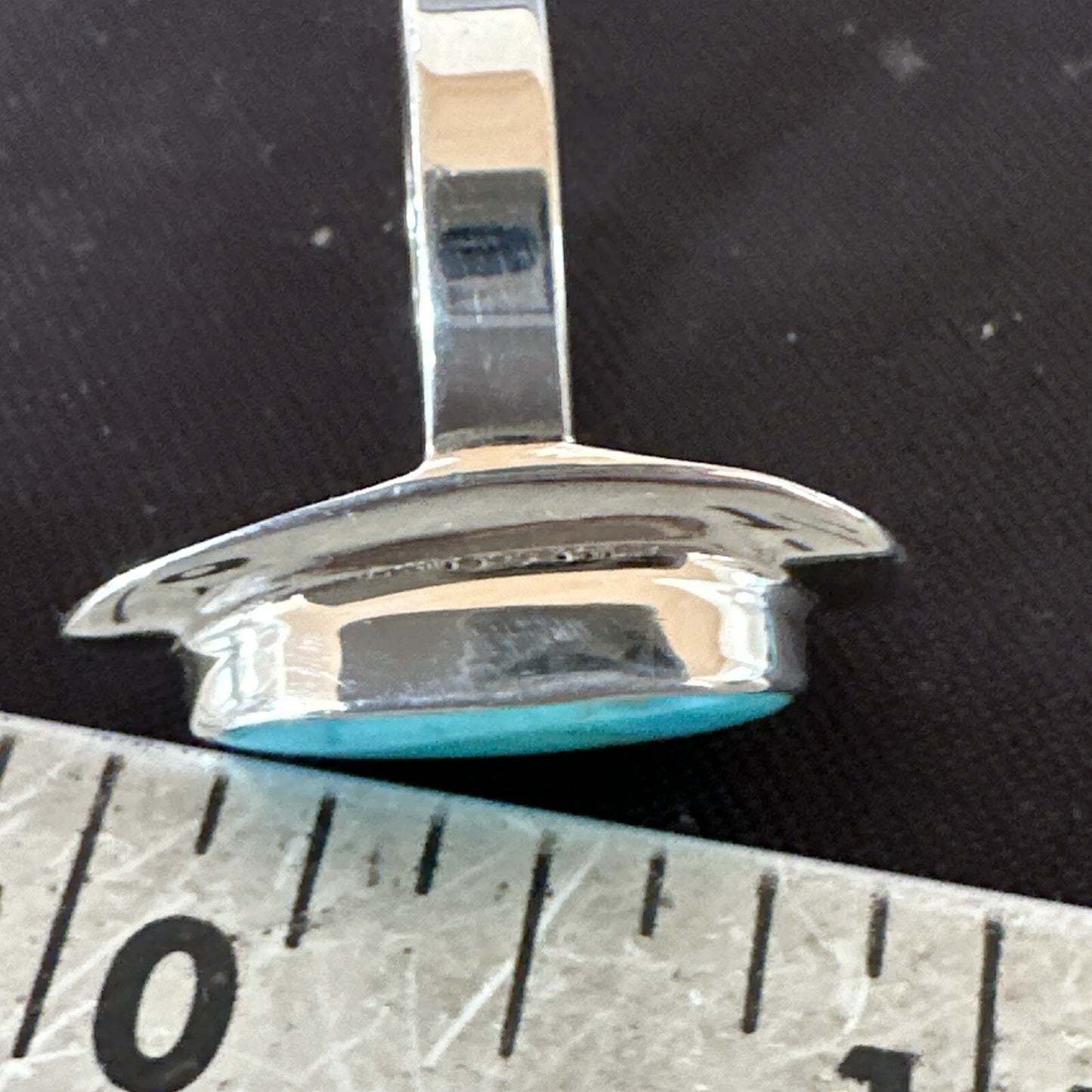 Southwestern Sterling Silver Blue Kingman Turquoise Ring Size 8 18518