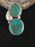 Apache Turquoise Navajo Ring Size 7 | Sterling Silver | Authentic Native American Handmade | 02891