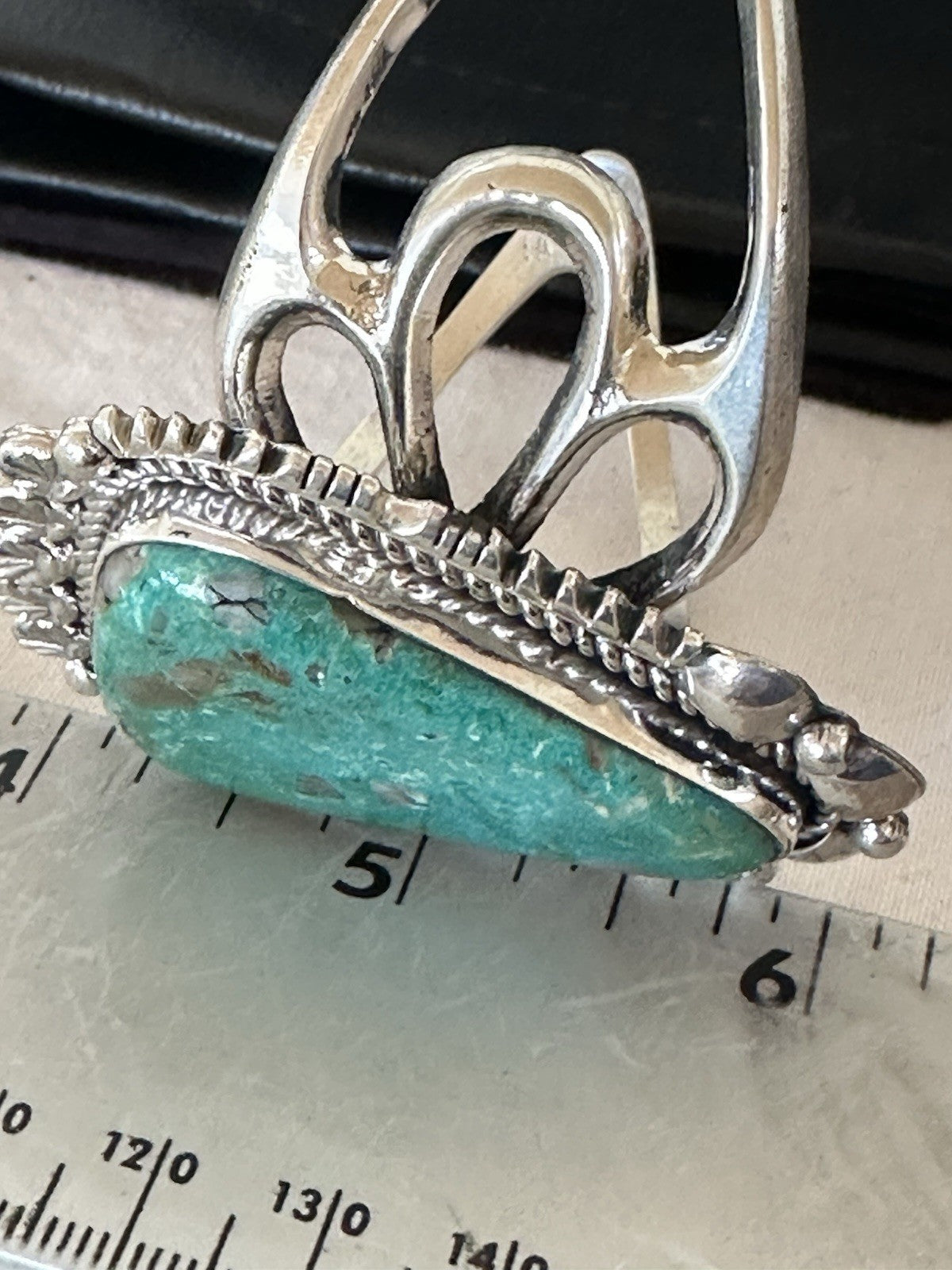 Mens Tufa Royston Turquoise Navajo Sterling Silver Cuff Bracelet 7.1" 19452