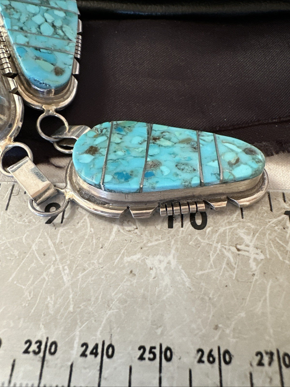 Inlay Kingman Turquoise Sterling Silver Lariat Necklace Pendant Earrings 19075