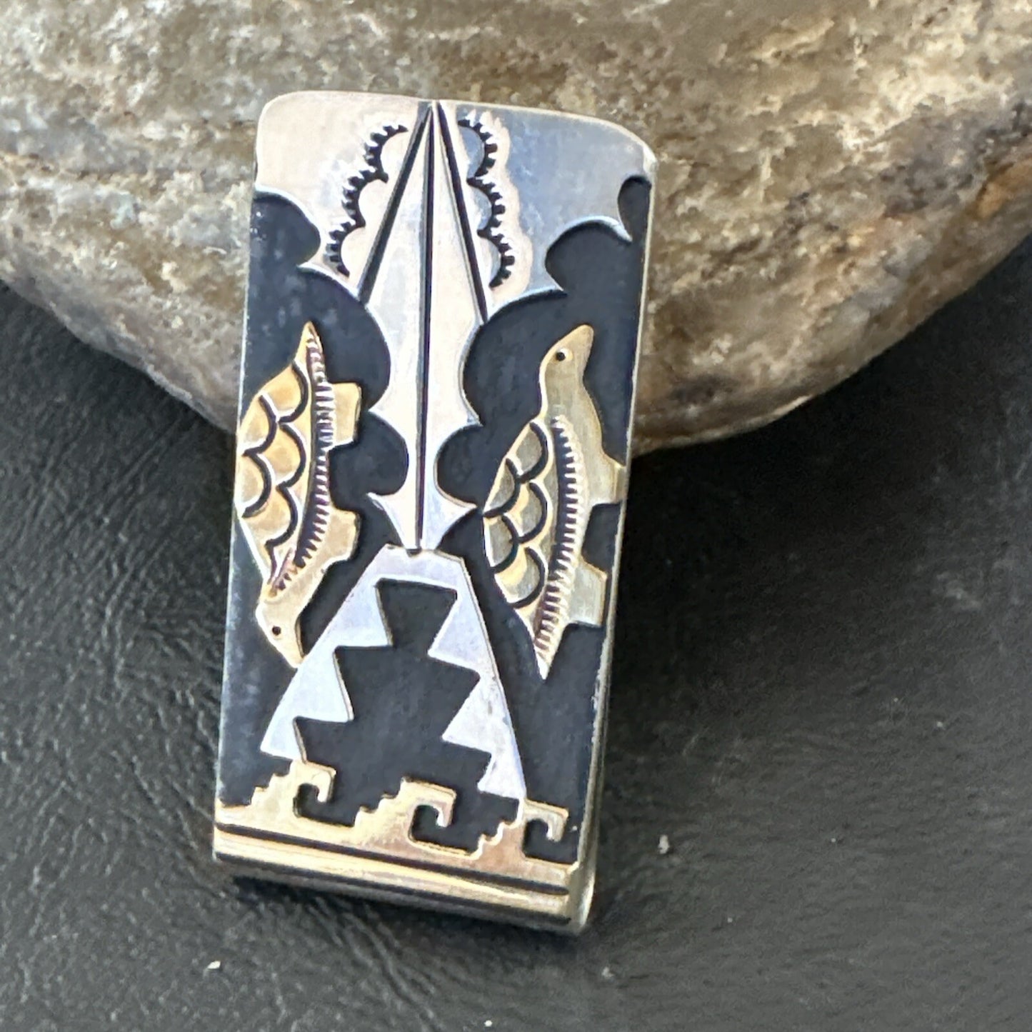 Money Clip Turtles Credit Card Holder Navajo Sterling Silver T&R Singer 17825
