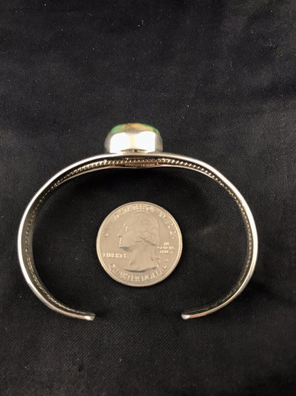 Native American Indian Turquoise Navajo Sterling Silver Bracelet 4549