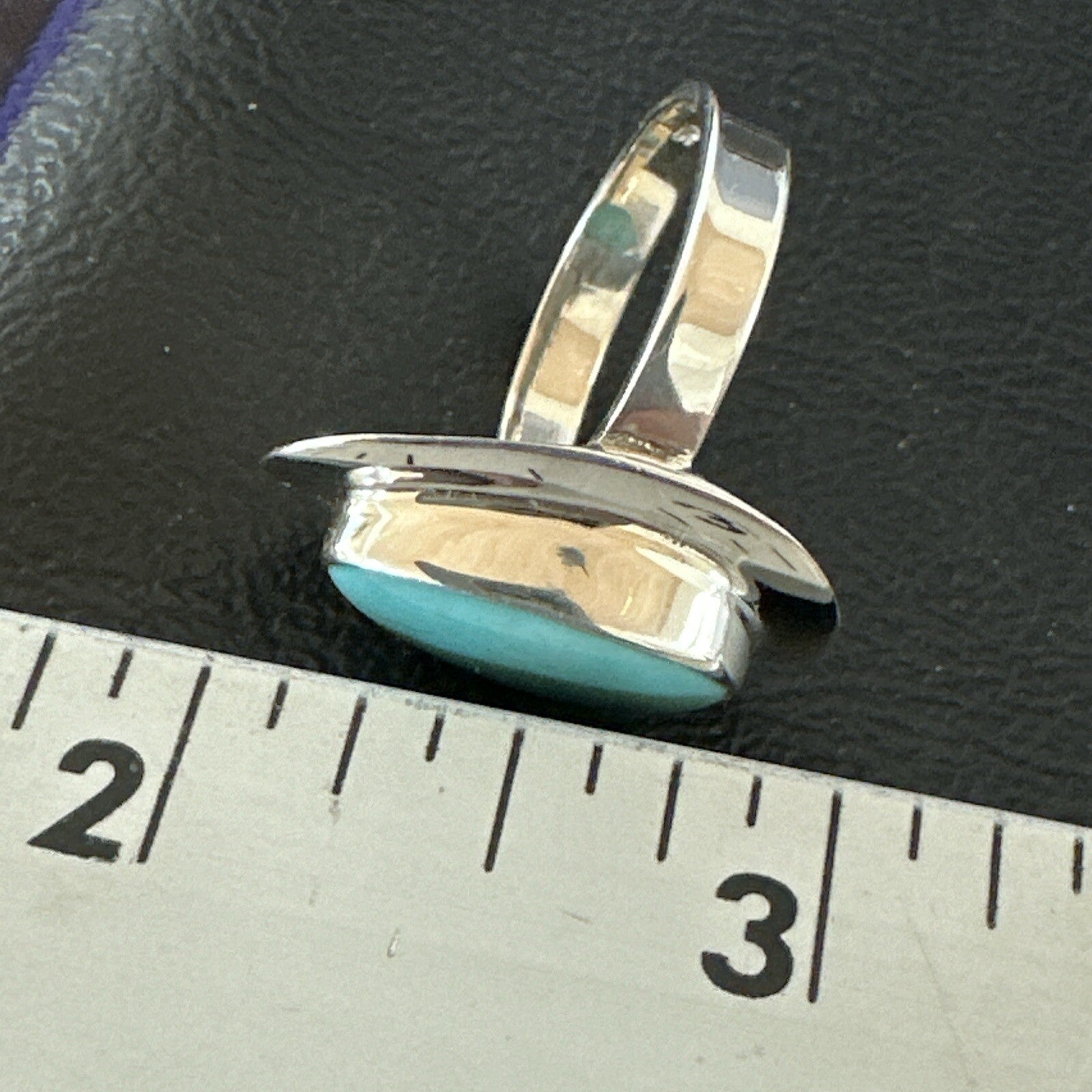 WoMens Sterling Silver Robin Egg Blue Kingman Turquoise Ring Size 8.5 17729