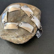 Navajo All Link Bracelet 8.25" | Sterling Silver | Authentic Native American Handmade | 10763