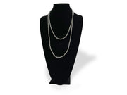 6mm Navajo Pearls 70"Single Strand Necklace | Sterling Silver | Authentic Native American Handmade