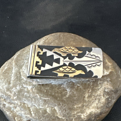 Money Clip Turtles Credit Card Holder Navajo Sterling Silver T&R Singer 17825