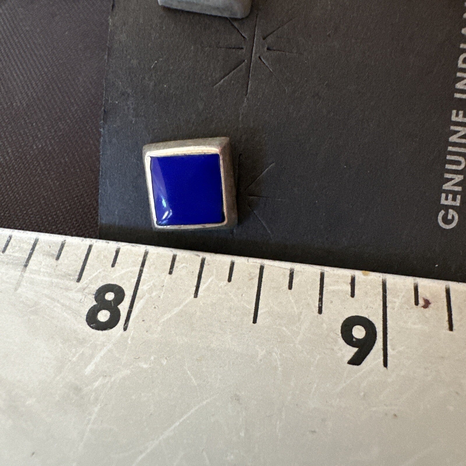 Blue Lapis Sterling Silver  Post Stud Earrings 0.25" 1063