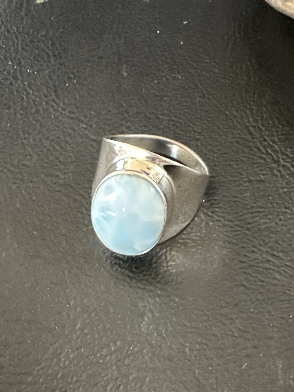 Womens Blue Larimar Navajo Sterling Silver Ring Size 9 17672