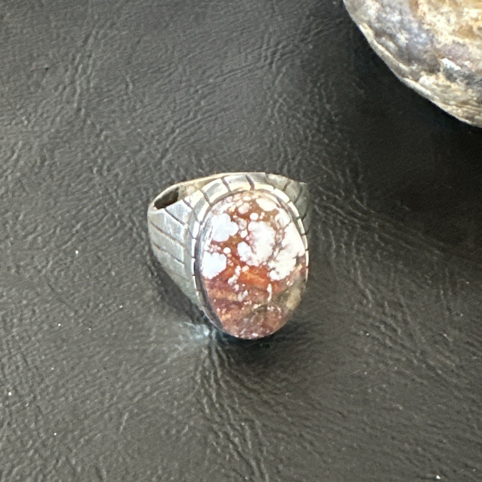 Mens Wild Horse Turquoise Southwestern Sterling Silver Ring Size 9 17792