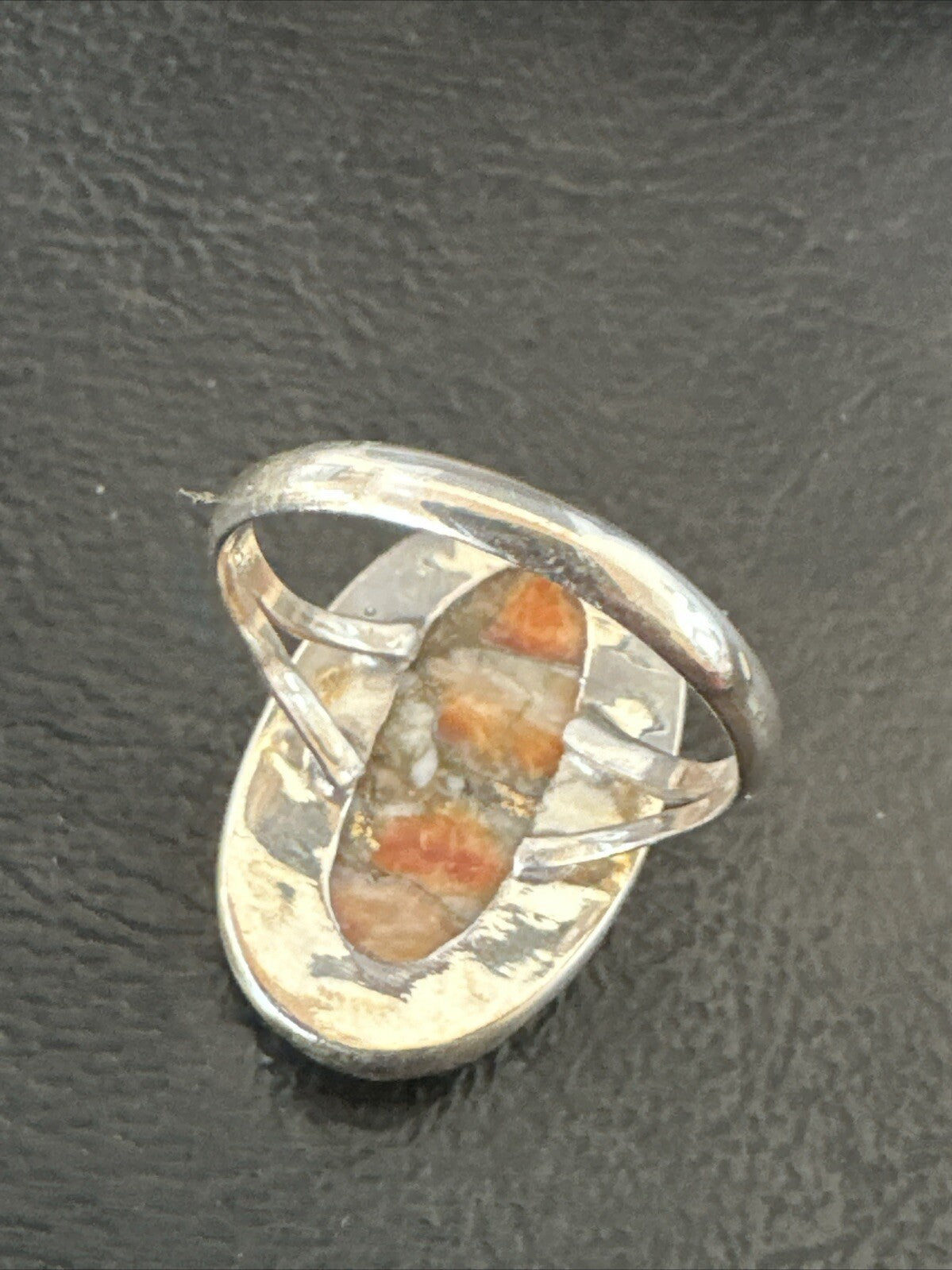 Turquoise Spiny Oyster Navajo Sterling Silver Ring Size 8 18209