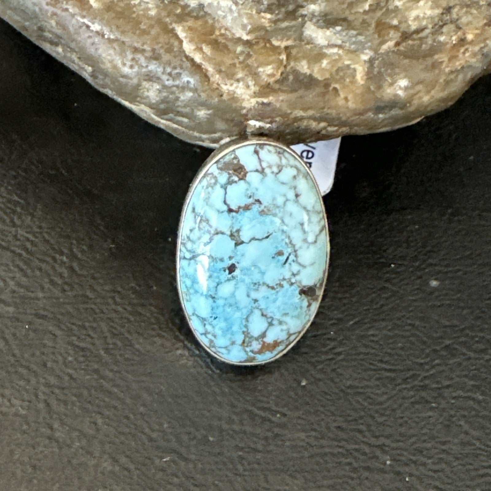 Blue Turquoise#8 Southwestern Sterling Silver Ring Size 5 19730