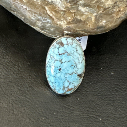 Blue Turquoise#8 Southwestern Sterling Silver Ring Size 5 19730