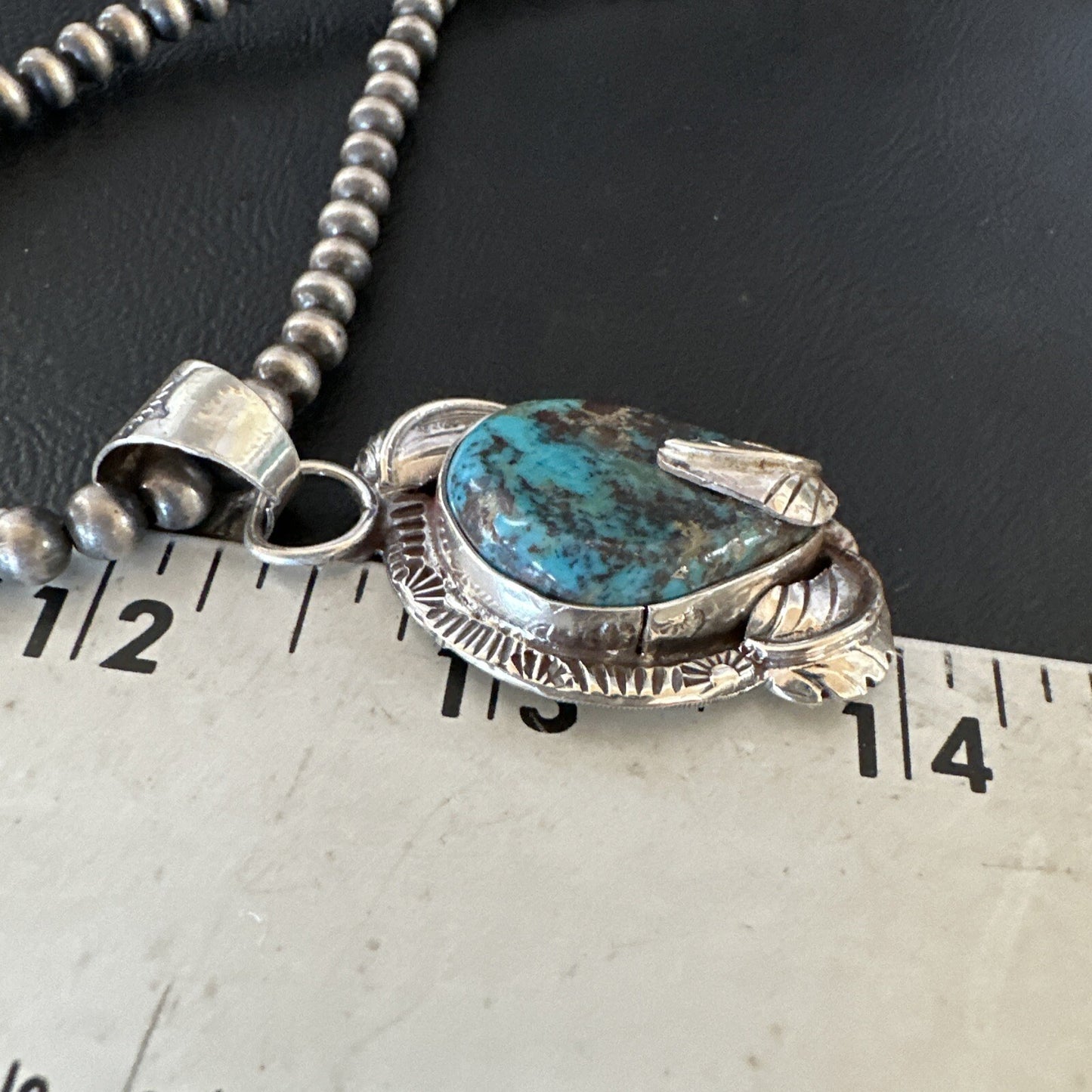 Wild Horse Turquoise Lapis Pendant Navajo Pearls Sterling Silver Necklace 15650