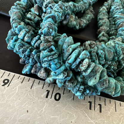 XL Navajo Blue Kingman Turquoise Sterling Silver 7S Turquoise Necklace 23” 18664