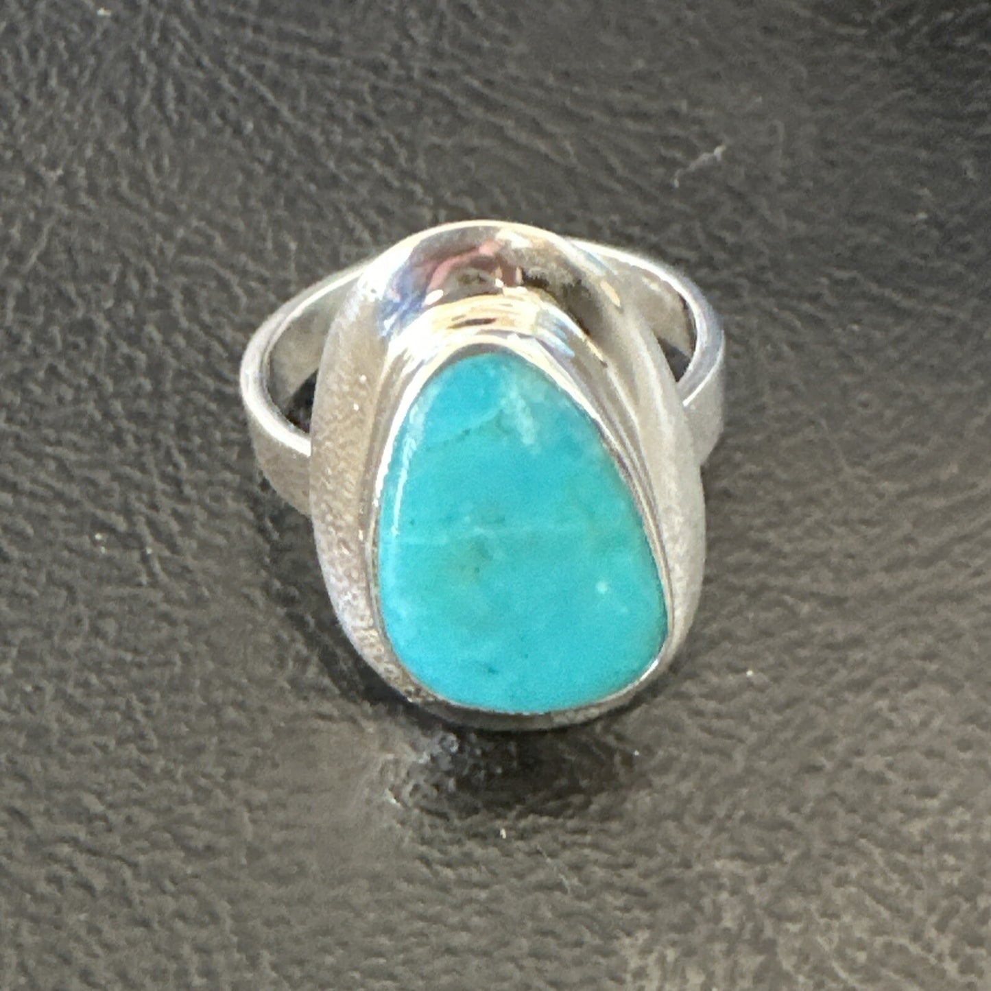 Southwestern Sterling Silver Blue Kingman Turquoise Ring Size 9 18526