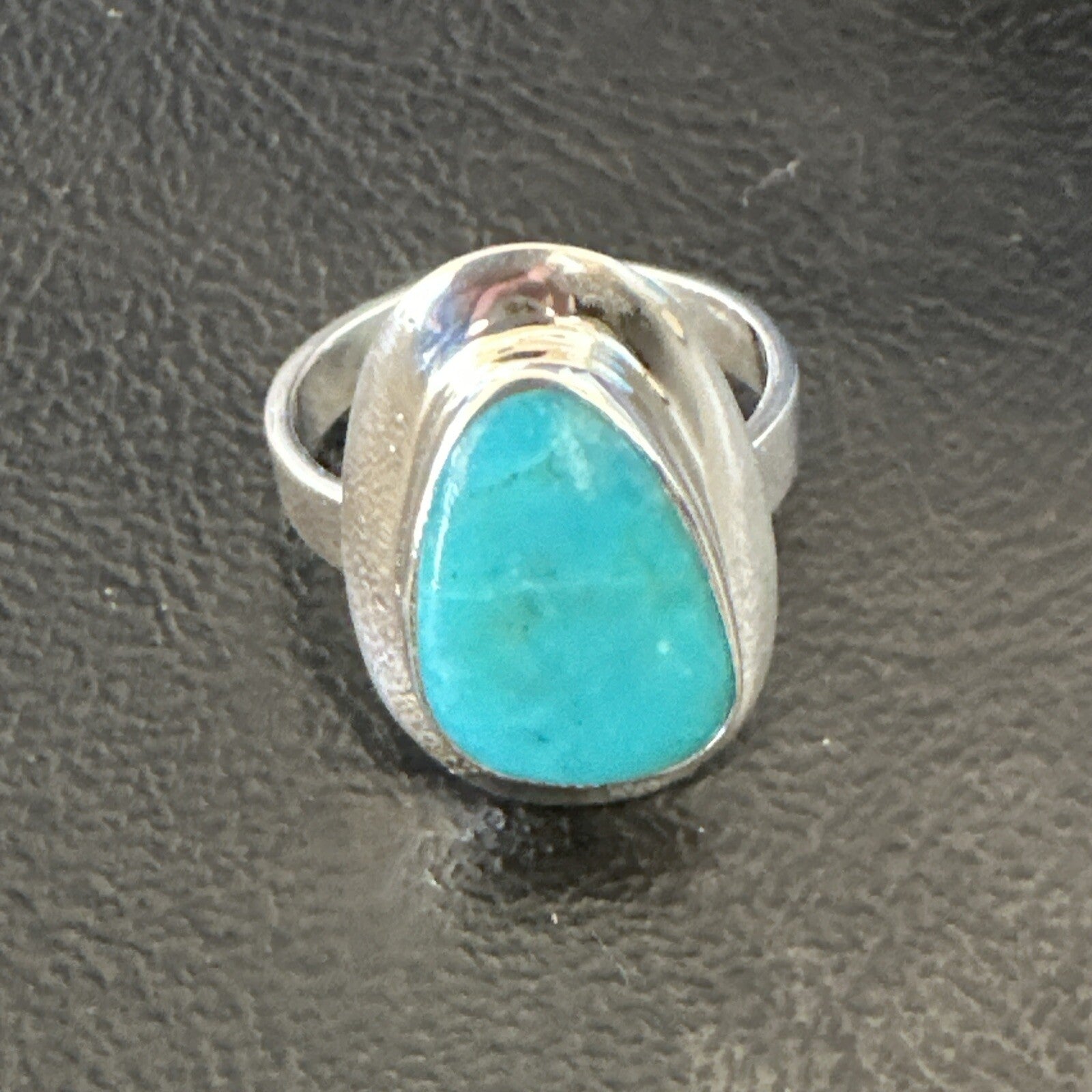Southwestern Sterling Silver Blue Kingman Turquoise Ring Size 9 18526