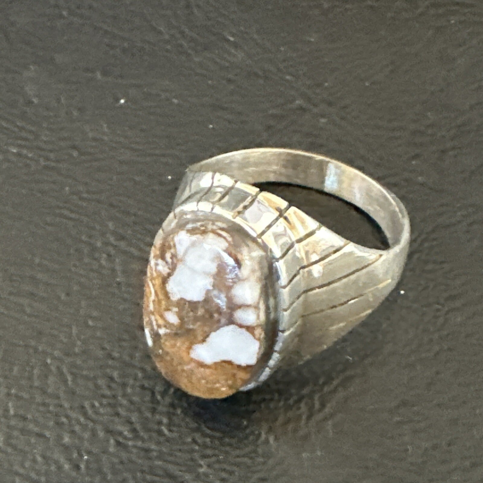 Mens Wild Horse Turquoise Southwestern Sterling Silver Ring Size 10.5 17793
