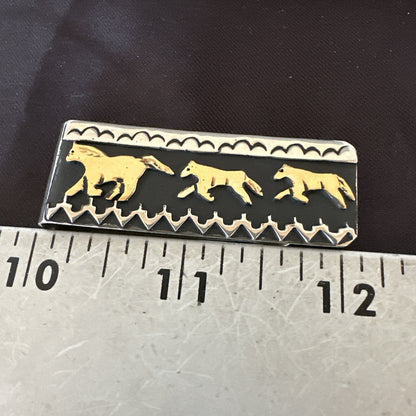 Money Clip Running Horse Native American Navajo Sterling Silver T&R Singer 17824
