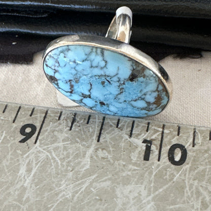 Blue Turquoise#8 Southwestern Sterling Silver Ring Size 5 19730