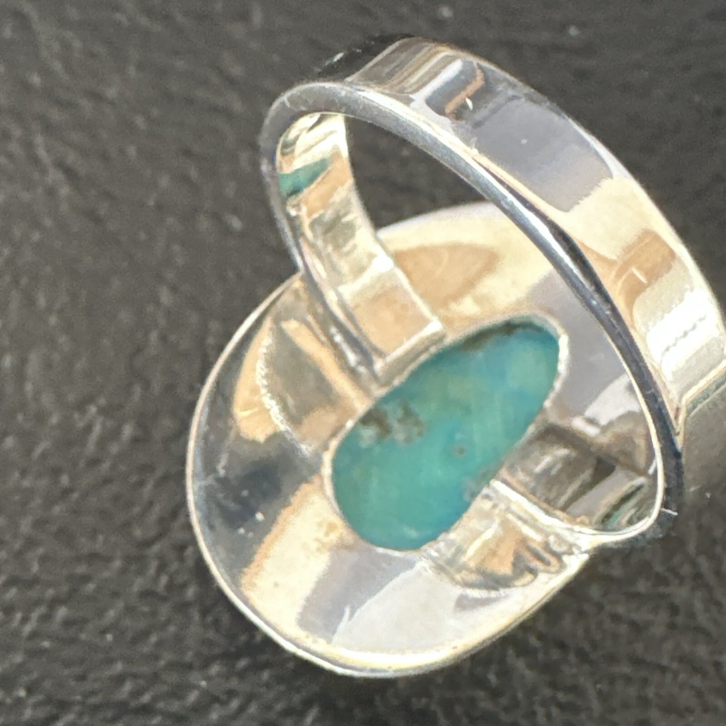 WoMens Sterling Silver Robin Egg Blue Kingman Turquoise Ring Size 9 17733