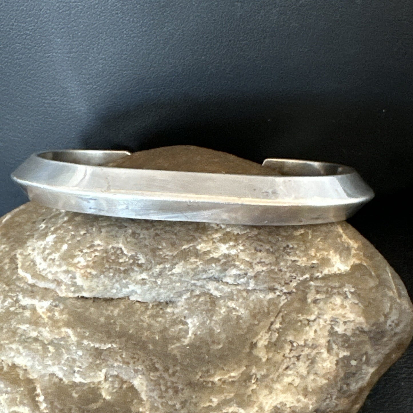 Old Pawn Navajo Cuff Bracelet Native American Sterling Silver 18124