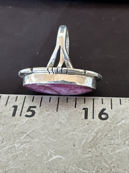 Womens Purple Spiny Oyster Navajo Sterling Silver Ring Size 6.5 18582