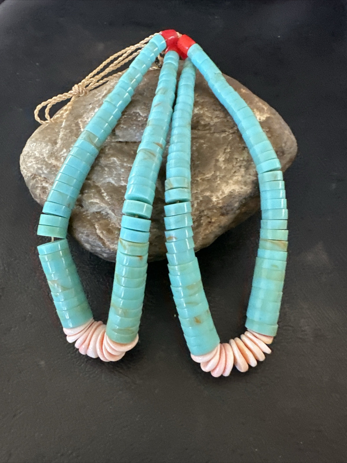 Set Of Jaclas Only Men Santo Domingo Coral Spiny Turquoise 4.5” 17847