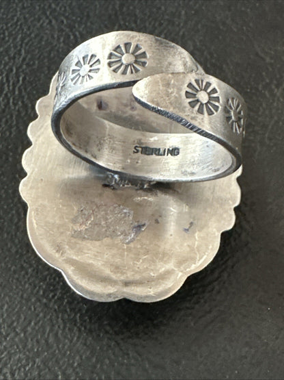 Mens Womens Wild Horse Turquoise Navajo Sterling Silver Ring Sz 8 18723
