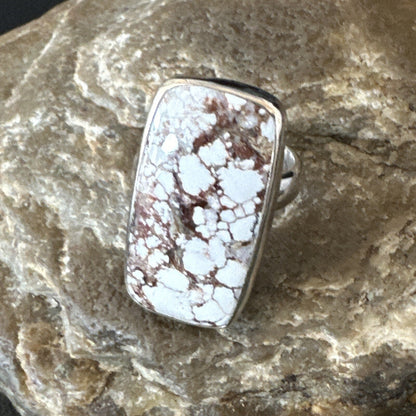 Mens Womens Wild Horse Turquoise Navajo Sterling Silver Ring Sz 7 17343