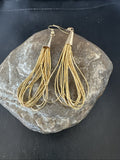 Liquid 10 Strand Gold filled Heishi Dangle 2.5"Earrings | Sterling Silver | Authentic Native American Handmade | 18644