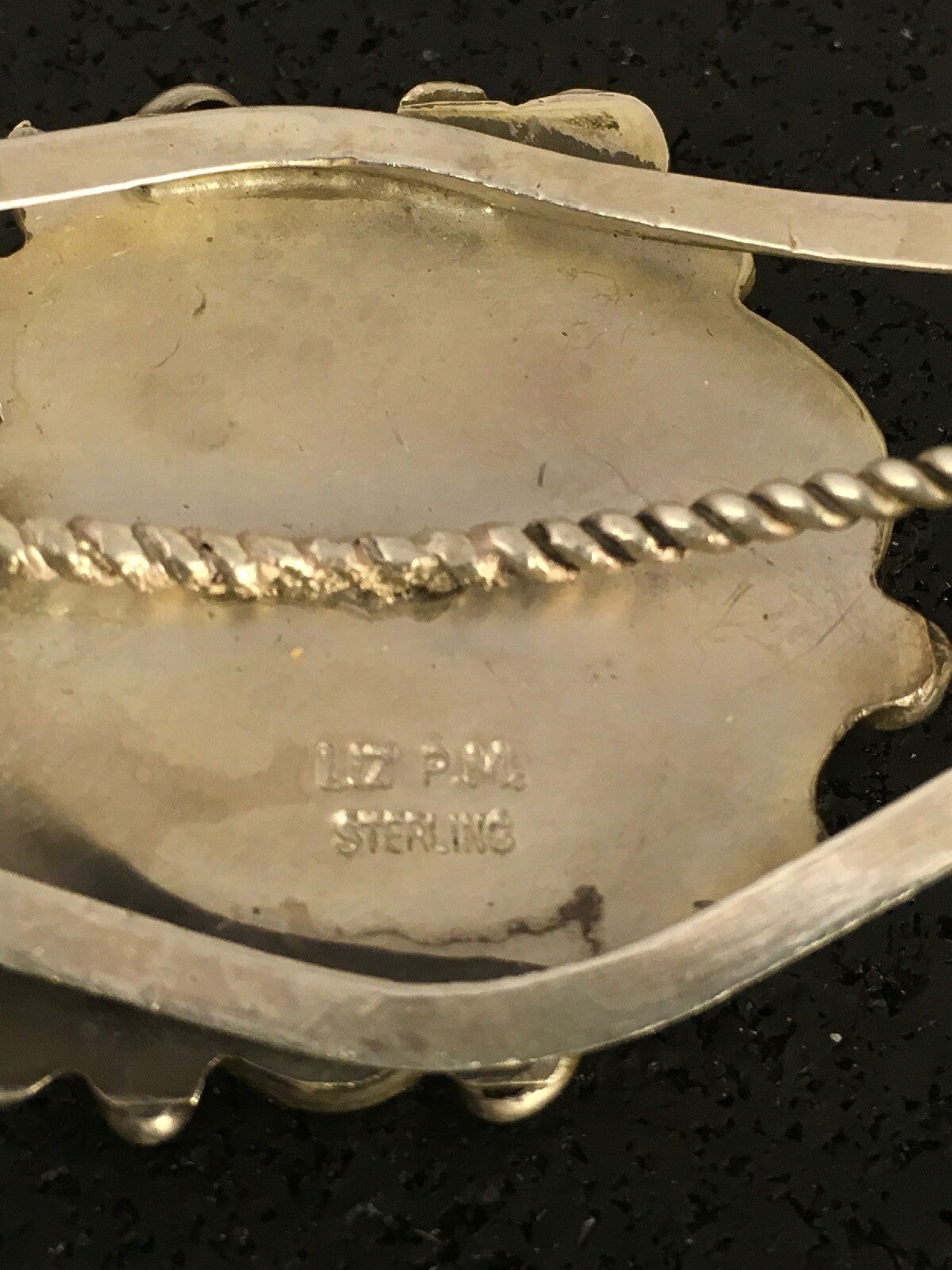 Native American Indian Turquoise Navajo Sterling Silver Bracelet 08845