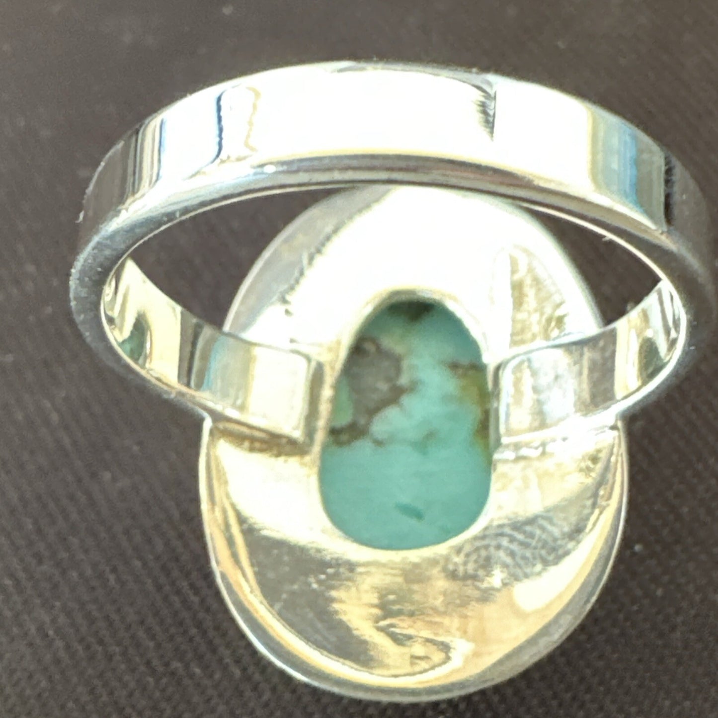 Southwestern Sterling Silver Blue Kingman Turquoise Ring Size 9 18524