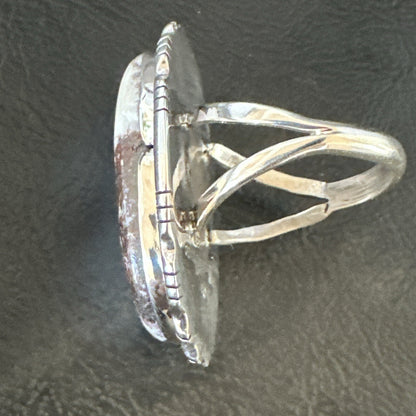 Mens Womens Wild Horse Turquoise Navajo Sterling Silver Ring Size 9 18012